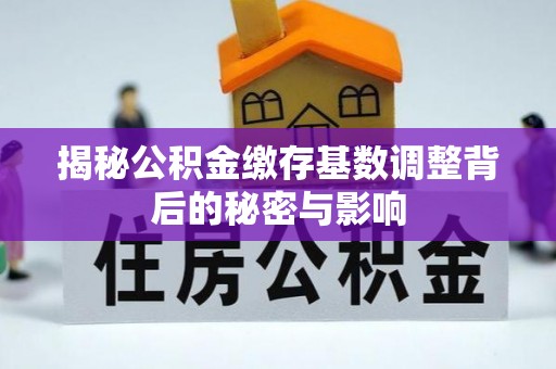 秦都揭秘公积金缴存基数调整背后的秘密与影响