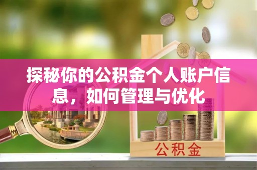 秦都探秘你的公积金个人账户信息，如何管理与优化