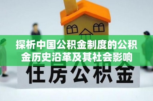 秦都探析中国公积金制度的公积金历史沿革及其社会影响