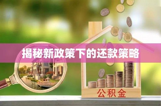 秦都揭秘新政策下的还款策略