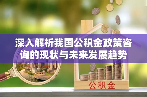 秦都深入解析我国公积金政策咨询的现状与未来发展趋势