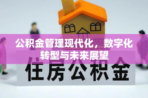 秦都公积金管理现代化，数字化转型与未来展望